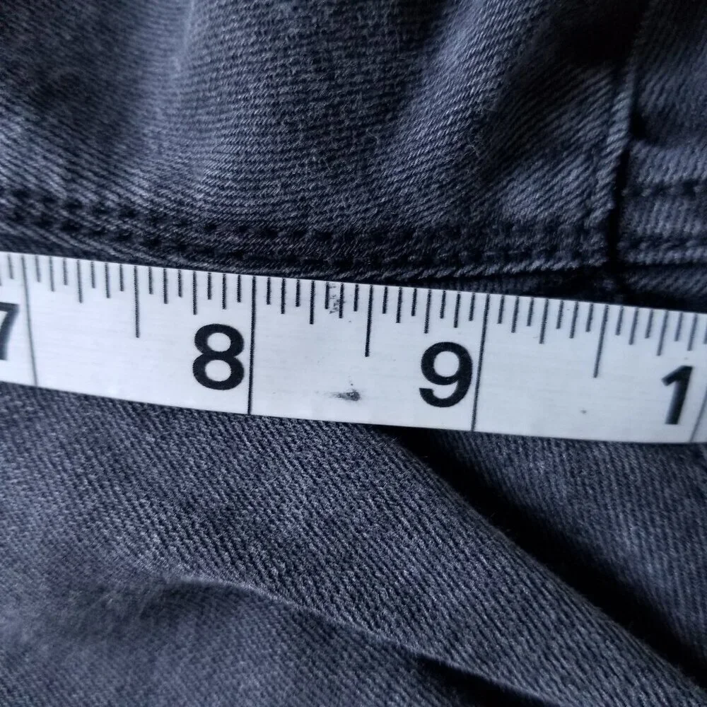 J Jill Womens Denim 5 Pocket Leggings Jeggings Vintage Black Wash Grunge Moto 10 - Picture 9 of 12